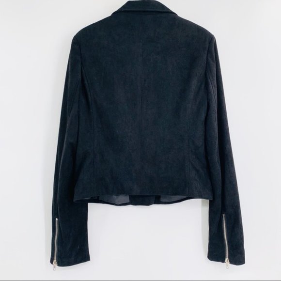 VEVERET Women’s moto style zip jacket black size Large - Picture 4 of 5